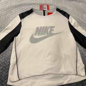 Nike white long sleeve women top